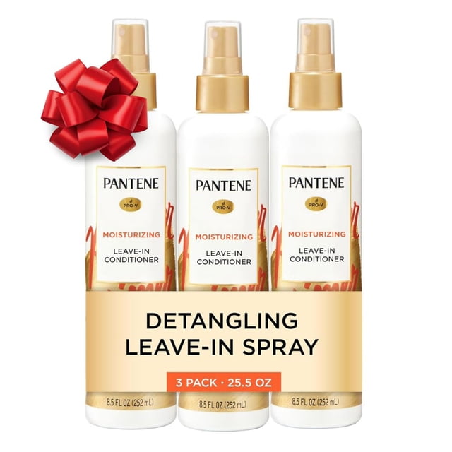 Pantene, Conditioning Mist Detangler, Nutrient Boost, Pro-V Repair and Protect for Damaged Hair, 8.5 fl oz, Triple Pack
