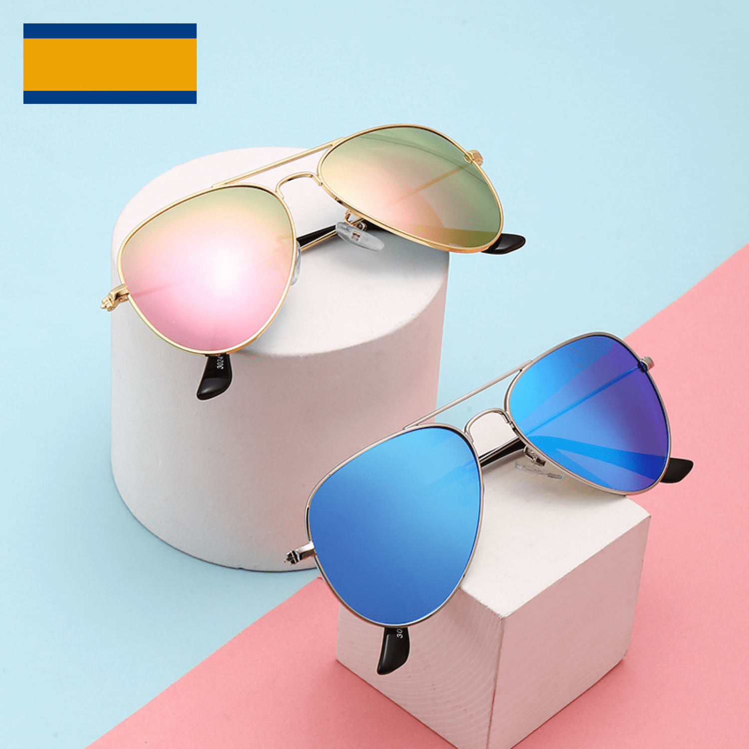 KILDDOAER Polarized Aviator Sunglasses for Teen Boys Girls Metal Frame  Spring Hinges 52MM Sun Glasses for Juniors Youth Age 12-19 (Silver/Blue  Mirror) : Buy Online at Best Price in KSA - Souq