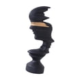thumbnail image 4 of Lipstore Human Face Ornament Statue Craft Tabletop for Mantel Guest Room Decorating black gold, 4 of 8