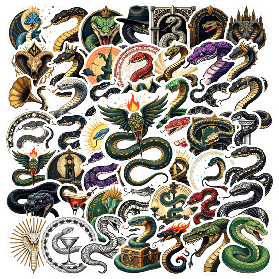 Multicolor Stickers Vinyl Art Waterproof Stickers Snake Stickers DIY Notebooks Luggage