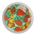 thumbnail image 1 of 4 Pcs Strawberry Knobs for Kitchen Cabinet Cupboard Dresser Bookcase Drawer Pulls Handles Round Home Decor, 1 of 5