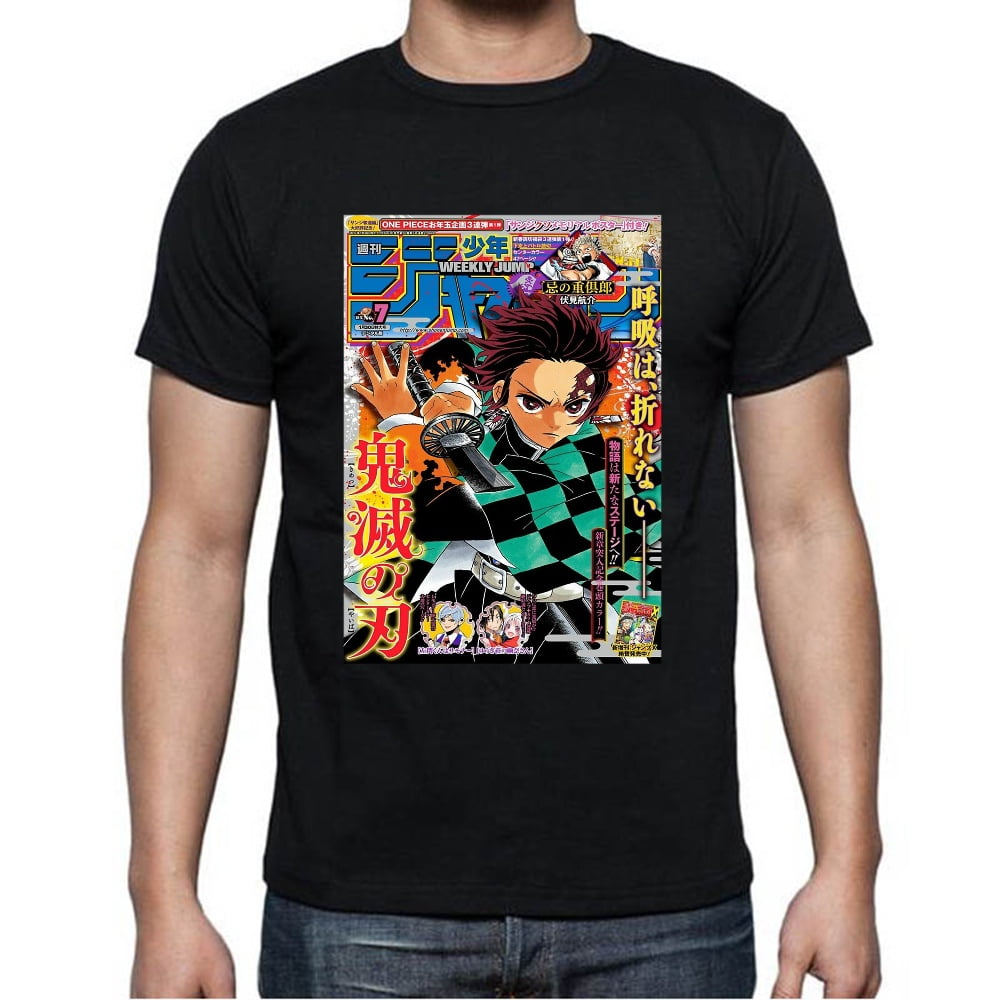 Men S Short Sleeved Anime Demon Slayer Pattern T Shirt Gifts For Men And Women Short Sleeved Print Clothes Black Walmart Com