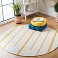 thumbnail image 2 of SAFAVIEH Montauk Oswald Geometric Striped Cotton Area Rug, Ivory/Gold, 6' x 9', 2 of 10