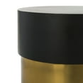 thumbnail image 3 of SAFAVIEH Solstice Round Modern Glam Side Table, Black/Gold, 3 of 5