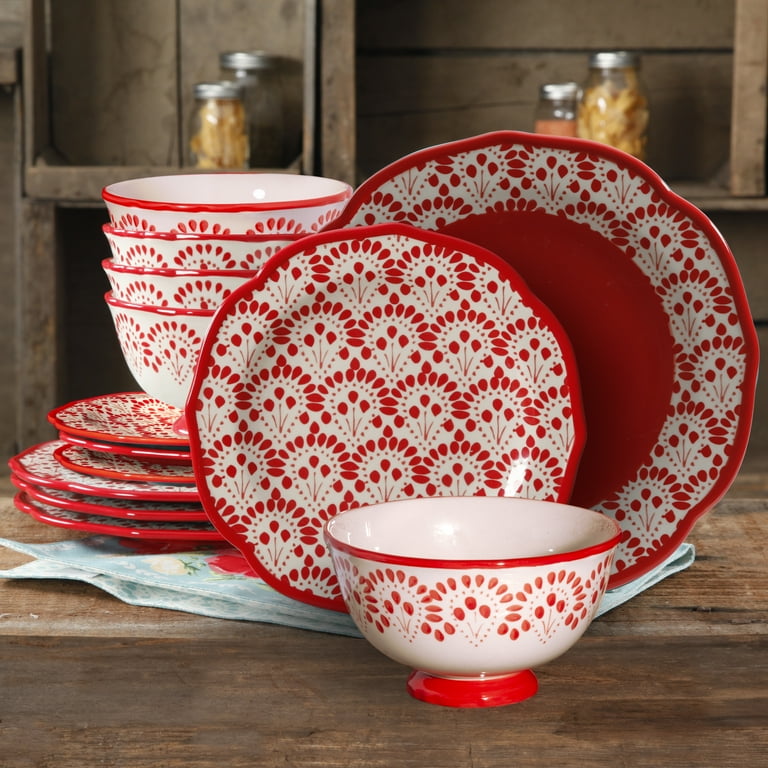 The Pioneer Woman Betsy 12 Piece Dinnerware Set Walmart
