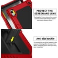 thumbnail image 4 of FIEWESEY for Walmart Onn 11 inch Tablet Pro 2024 Model Case/Onn 11 inch Tablet Pro (100146660) 2024 Case Kids Friendly with Shoulder Strap Stand 2Pcs Tempered Glass Screen Protector (RedBlack+2Pcs), 4 of 7