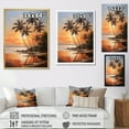 thumbnail image 4 of Designart "Sunset Bronze Beach Getaway With Tropical Palms II" Palms & Palm Trees Floater Framed Canvas Prints, 4 of 5