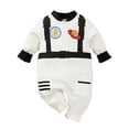 thumbnail image 2 of WIBACKER Baby Infant Boy Astronaut Costume 100% Cotton Newborn Boy Space Suit Cosplay Party Jumpsuit Halloween Christmas Rompers, 2 of 11