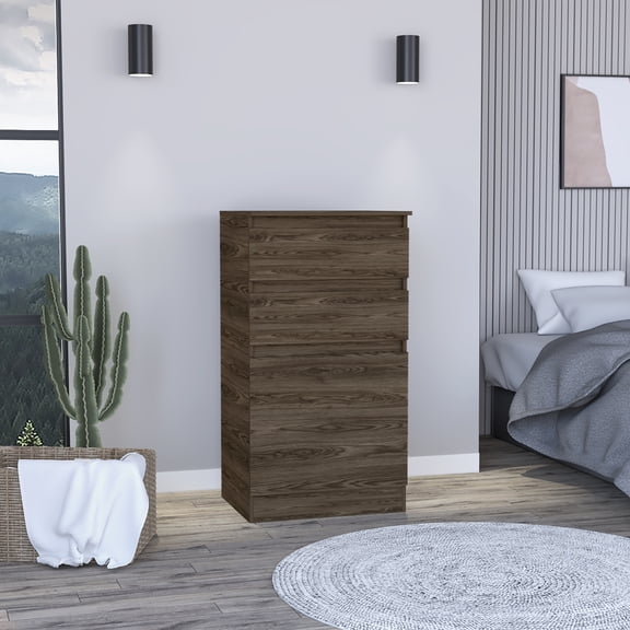 Newboti Furniture Cassel 2-Drawer Dresser Dark Walnut BN.3896
