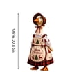 thumbnail image 3 of Cififendec Christmas 23" Porch Goose Costume Set, Plaid Apron Style Dress with Printed Christmas Motif for Front Yard Goose Figurine Outfitting, 3 of 7