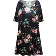 thumbnail image 1 of Large Womens Short Sleeve Rosalinda Floral Print Tunic Tops Casual Loose Fitting Flowy Shirts Blouses, 1 of 2