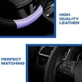 thumbnail image 2 of Skechers Air Cooled Memory Foam Steering Wheel Cover, Breathable Comfort Grip, Soft Leather, All-Season Fit for Cars, SUVs, and Trucks Purple, 2 of 8