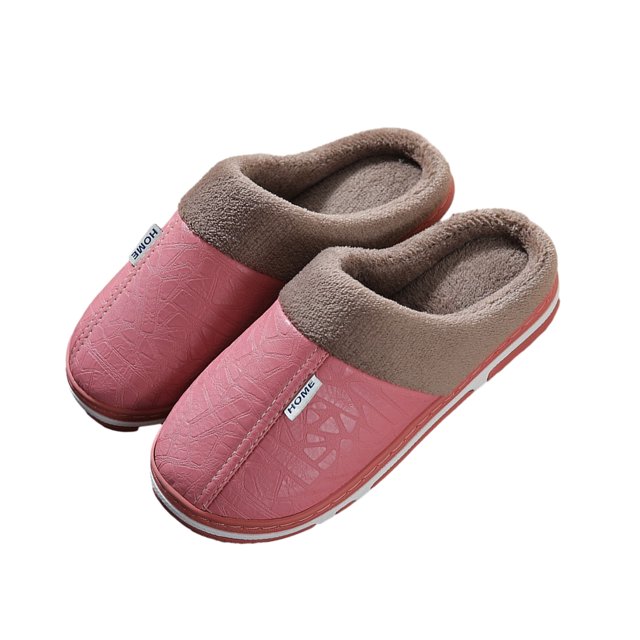 Minnieouse 1 par de zapatos para el hogar, zapatos de algodón, zapatillas de invierno para mantener el calor, calentador de pies, lavable, a Calzado Rosa 40-41