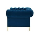 thumbnail image 5 of Arlette Club Chair Navy Velvet  Button Tufted Gold Nailhead Trim Sinuous Springs, 5 of 11