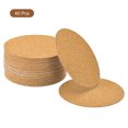 thumbnail image 3 of Uxcell Softwood Self-Adhesive Cork Round Cork Tiles Backing Sheets Cork Coasters 40Pcs Brown 3.15" x 3.15", 3 of 5