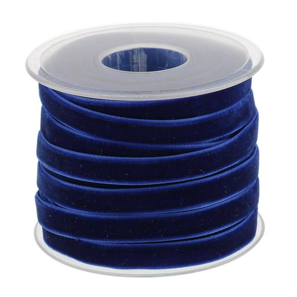Bobine de Ruban en Velours de 20 Yards Disponible en Plusieurs Couleurs 10 Mm/0,4 Po de Large - Bleu