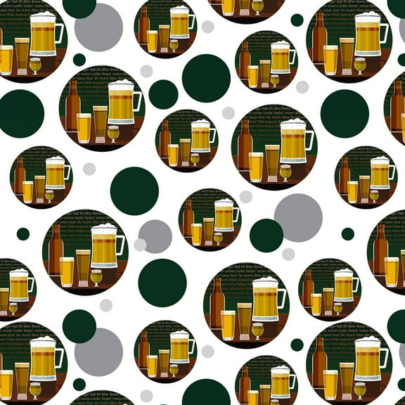 Beer Glasses Ale Pilsner Stout Lager Premium Gift Wrap Wrapping Paper Roll Pattern
