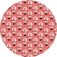 thumbnail image 1 of Ahgly Company Machine Washable Indoor Round Transitional Pastel Pink Area Rugs, 3' Round, 1 of 7