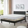 thumbnail image 7 of CHUN YI Queen Platform Bed Frame with Removable Faux Leather Upholstered Headboard, Wood Slats Support, No Box Spring Needed, 7 of 7