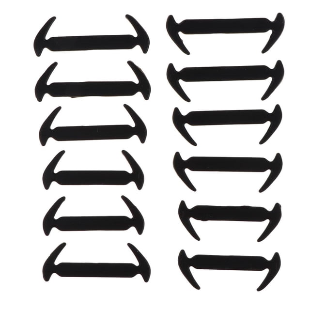 12 Uds. Cordones Sin Atar, Cordones Elásticos para Y Adultos para de Deporte, Cordones Coloridos de Silicona Sin Cordone Negro Macarena No atan los cordones de los zapatos Los adultos de los niños