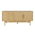 thumbnail image 3 of Jofran Olson 57" Mid-Century Modern Scandinavian Console TV Stand Storage Cabinet, 3 of 20