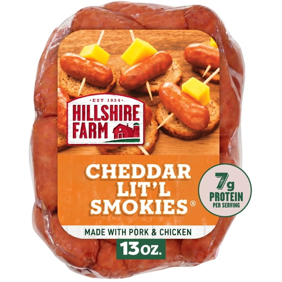 Hillshire Farm Cheddar Lit'l Smokies Smoked Sausage Links, 13 oz