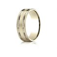 thumbnail image 2 of Benchmark� 18k Gold 7mm Comfort-fit Satin-finished With Parallel Grooves Carved Design Wedding Band Ring, 2 of 9
