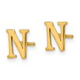thumbnail image 2 of Auriga Fine Jewelry 925 Sterling Silver Gold-plated Letter N Initial Post Stud Earrings for Women, 2 of 4
