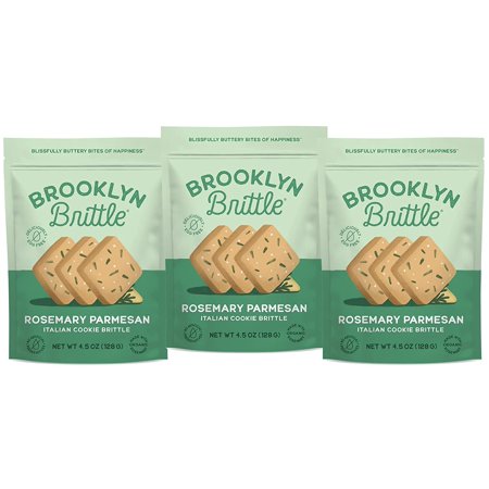 Brooklyn Brittle Italian Cookie Brittle (Rosemary Parmesan, Pack of 3)