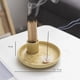 thumbnail image 4 of Porta incienso blanco, porta incienso de cerámica, soporte de madera con aroma, quemador de incienso de terracota simple y moderno, 4 of 5