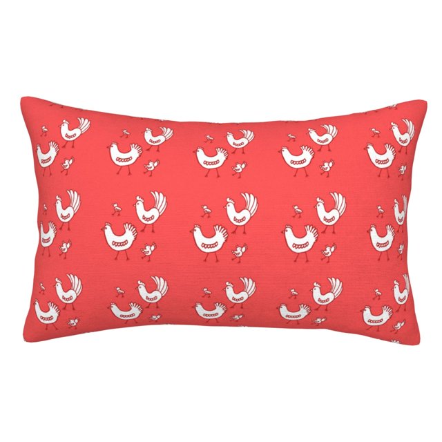 Balery Cartoon Rooster Funda de Cojín Estampada, Regalos para Mujeres, Regalos de Amor para Ella, Regalos para Novia o Esposa, Funda de Almohada-20"x30"
