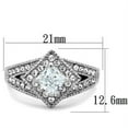 thumbnail image 2 of High polished (no plating) Stainless Steel Ring with AAA Grade CZ in Clear for Women Clear Stone Color Style TK1760 Size 6, 2 of 4