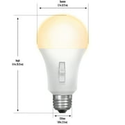 مصباح LED كهربائي من Feit بقوة 33 واط (300 واط مكافئ) قابل لاختيار اللون، A23، قاعدة E26 متوسطة، غير قابلة للتعتيم