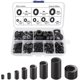 thumbnail image 1 of Nylon Gasket, 500pcs Black Flat Washer Round Spacer Washer Compatible, 1 of 4