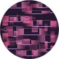 thumbnail image 1 of Ahgly Company Machine Washable Indoor Square Transitional Purple Lily Purple Area Rugs, 3' Square, 1 of 7