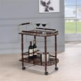 thumbnail image 2 of Coaster Co - Accents de Chariot de Service, Merlot et Laiton, 2 of 9