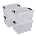 thumbnail image 1 of Pekky 50 Quart Clear Storage Containers/Bins with Lid?Wheels and Latching Handles, Large Rolling Storage Plastic Box Tote(4Packs), 1 of 4