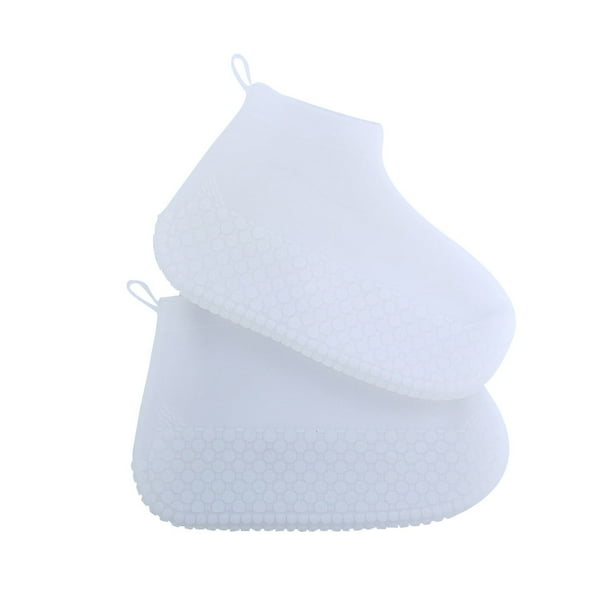 Funda para zapatos de lluvia para días lluviosos, antideslizante, con suela gruesa, para hombres y mujeres, para botas de lluvia, para exteriores, L, 11,4 pulgadas, con clips para zapatos