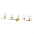 thumbnail image 5 of Gene 5 light Brass and Clear glass Wall sconce, 5 of 5