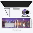 thumbnail image 2 of Desk Pad Mat Gaming Mouse Pads with Coasters, Stitched Edges Design Mouse Pad XXL Large Mouse Pad for Laptop Computers Chicago Skyline Scene at Night Desk Writing Mat for Office & Home 31.5x 11.8, 2 of 6