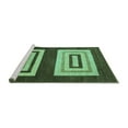 thumbnail image 2 of Ahgly Company Machine Washable Indoor Rectangle Abstract Turquoise Blue Modern Area Rugs, 7' x 10', 2 of 4