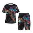 thumbnail image 1 of Fotbe Colorful Plant Turtle A Pijama Estampada de 2 Piezas para Niños – Ropa de Dormir de Manga Corta Cómoda para Niños y Niñas, Camiseta y Shorts de Algodón-Medium, 1 of 6