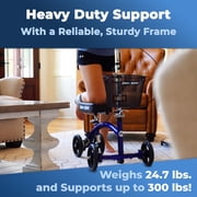KneeRover Deluxe KneeCycle - Steerable, Foldable Knee Scooter for Surgery Recovery, Blue