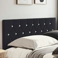 thumbnail image 2 of VECELO King Upholstered Headboard, Mid-Rise Diamond Tufted Adjustable Headboard from 39.8" to 49.8", Easy Assembly, Black, 2 of 10