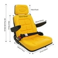 thumbnail image 2 of TFCFL Universal Forklift Seat Adjustable Tractor Seat with Backrest 100kg/220 lbs Yellow, 2 of 21