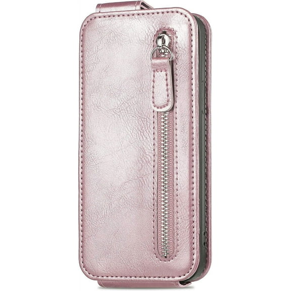 Wallet Case for Xiaomi Redmi Note 8, Zipper Pocket Built-in Magnet Closure Kickstand Handbag Phone Case for Xiaomi Redmi Note 8