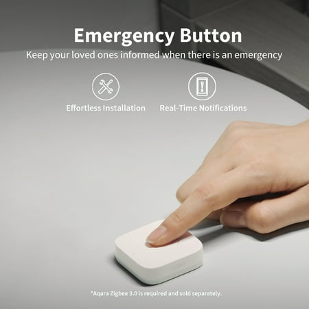 T1 Mini Switch Wireless Control Center- Requires Aqara Hub, Supports Apple HomeKit, Alexa, SmartThings - White
