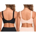 thumbnail image 4 of Daystry Womens Wireless Bras Push Up Bra Comfort Seamless Full Coverage Supportive Everyday Bras Pack of 2, 4 of 11