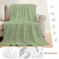 thumbnail image 5 of Vintage Sage Green Blanket Soft Cozy Warm Throw Blanket for Couch, Plush Fuzzy Flannel Fleece Blankets for Sofa, Farmhouse Retro Beige Solid Color Bed Blankets Lightweight Gifts for Women, 40"x50", 5 of 9