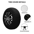 thumbnail image 2 of Logiee Lavender Flowers Print Spare Tire Cover, Universal Wheel Protectors,Waterproof Dust-Proof UV Sun Wheel Tire Cover,Fit for SUV, RV, Travel Trailer, Truck-16 inch, 2 of 6